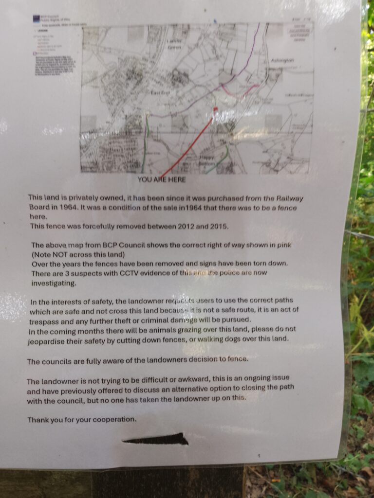 Notice Attached to Post